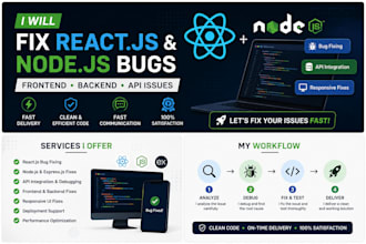 fix react js bugs and node js API issues