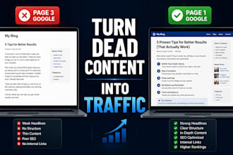 audit and rewrite your underperforming blog posts to rank on google