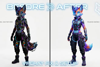 convert or optimize your 3d model into vrchat avatar for unity