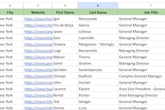 do web research and collect business contact list