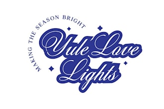 design a holiday powerful logo for a christmas light company