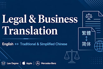 translate legal and business documents between english and chinese