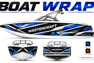 design professional custom boat wrap and marine graphics