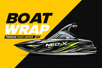 design custom boat wrap and marine vinyl graphics