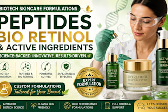 create biotech skincare formulations peptides bio retinol active ingredient