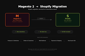 migrate your magento 2 store to shopify with no data loss