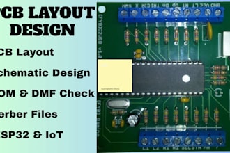 design kicad pcb layout, arduino and embedded c shematic for esp32 projects