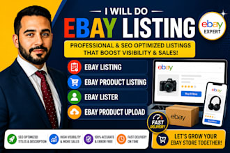 do ebay listing, ebay lister, ebay product upload, ebay product listing, ebay