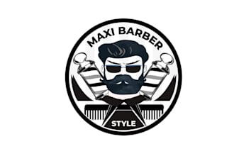 design icon extraordinary barber salon logo