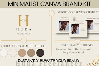 create a cohesive aesthetic branding kit and canva templates