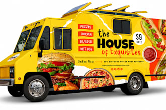 design food truck and food trailer wrap,stunning truck,trailer wrap