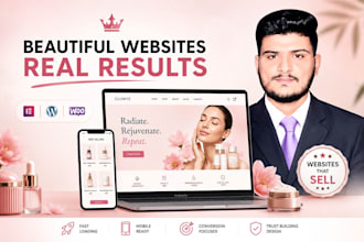 design a modern beauty or skincare website in wordpress