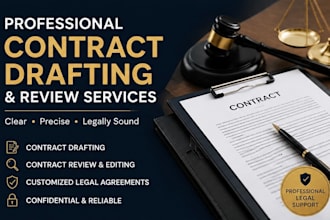 draft, review and edit professional contracts and legal documents