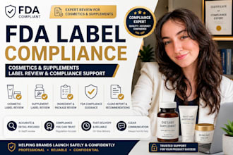 review fda cosmetic and supplement label compliance, fda label review