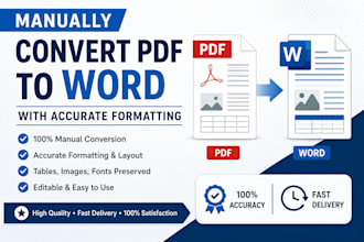 manually convert PDF to word with accurate formatting