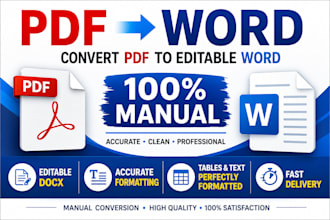 manually convert PDF to editable word with accurate formatting