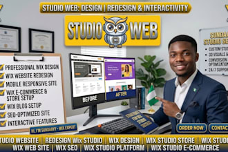 design 3d wix studio interactive website ecommerce wix online store wix booking