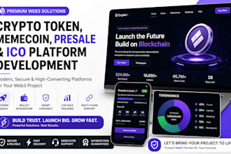 create crypto token website, memecoin website, presale ico website