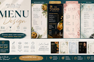 restaurant menu food menu digital menu restaurant menu board food menu design