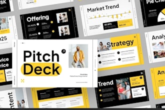 create b2b startup sales deck and investor presentation