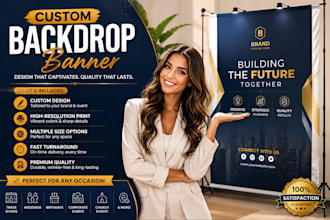 design trade show boot backdrop retractable banner rollup banner event graphics