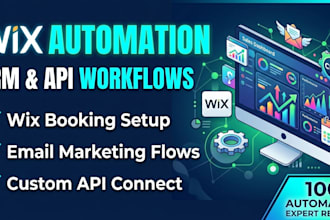 setup wix CRM automation booking workflows and API integration to boost sale