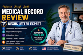 review medical record and organize medical documents