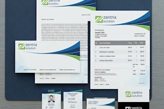 design elegant office stationery for corporate companies