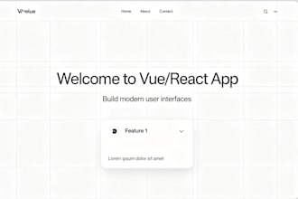 build responsive website with vue react and HTML CSS