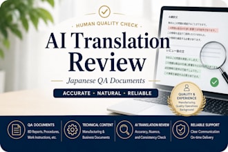 review ai translated japanese QA documents