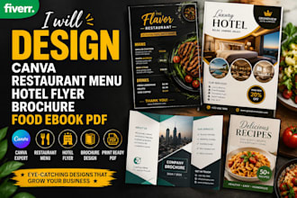 design canva restaurant menu hotel flyer brochure food ebook pdf canva design