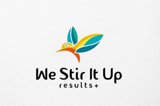 design a high quality hummingbird logo for your brand