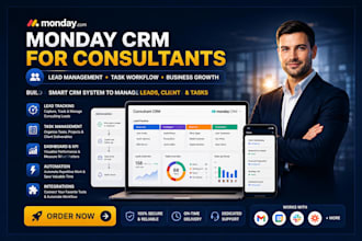 build monday CRM for consultants lead and task management