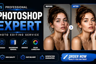 be your professional photoshop expert for photo editing
