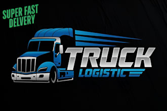 design a professional trucking logistics and transport logo