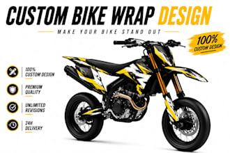 design custom motorcycle wrap, bike wrap and vinyl graphics