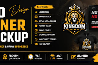 design sportswear mockup logo and banner for you business