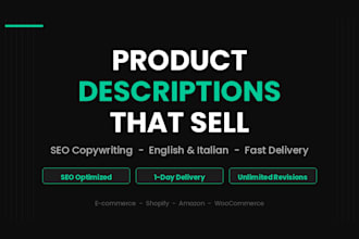 write SEO product descriptions for your online store