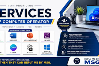 do professional data entry and ms excel expert and word formatting ,canva expert