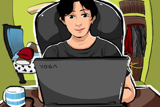 draw custom characters and backgrounds for you