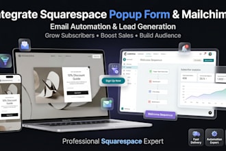 integrate squarespace popup form mailchimp and email automation