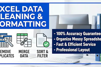 clean excel spreadsheet, data cleaning and formatting