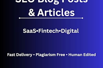 write SEO blog posts and articles for saas and fintech brand