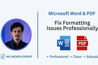 format and fix your design of ms word document professionaly