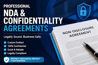 draft professional nda and confidentiality agreements