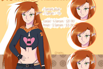 draw sprites of your character for your vn or pngtuber