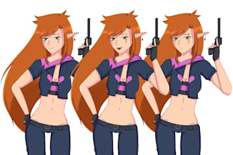 draw sprites of your character for your game or pngtuber