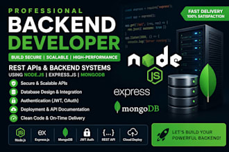 develop secure scalable rest apis and backend with node js