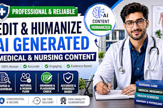 edit and humanize ai generated medical and nursing content