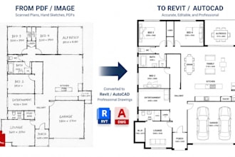 convert PDF, image to revit and autocad